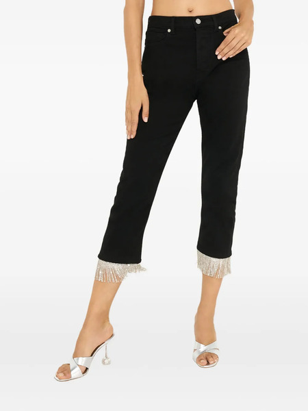  Alexandre Vauthier Fringed-detail Jeans - Black 