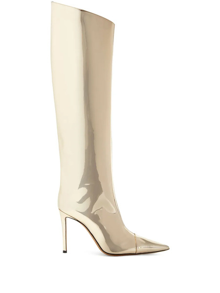  Alexandre Vauthier 105mm Metallic Knee-high Boots - Gold 