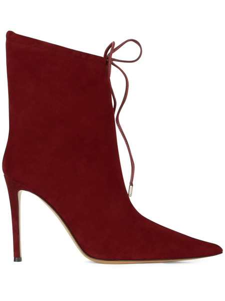  Alexandre Vauthier 105mm Pointed-toe Suede Boots - Red 