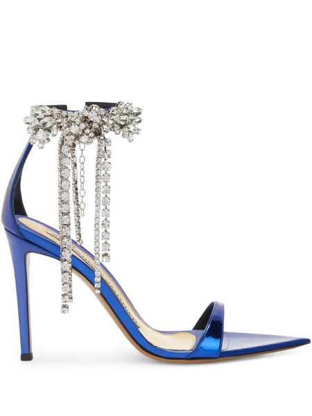  Alexandre Vauthier 105mm Rhinestone-embellished Sandals - Blue 
