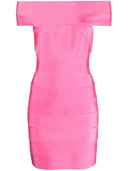  Alexandre Vauthier Off-shoulder Bandage Minidress - Pink 