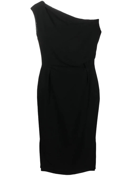  Alexandre Vauthier One-shoulder Draped Midi Dress - Black 