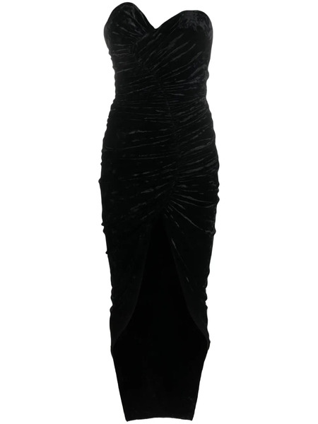  Alexandre Vauthier Strapless Velvet Dress - Black 