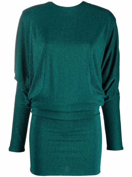  Alexandre Vauthier Wide-shoulder Knitted Dress - Green 