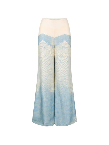  Alexis Andres Chevron Flared Trousers - Neutrals 
