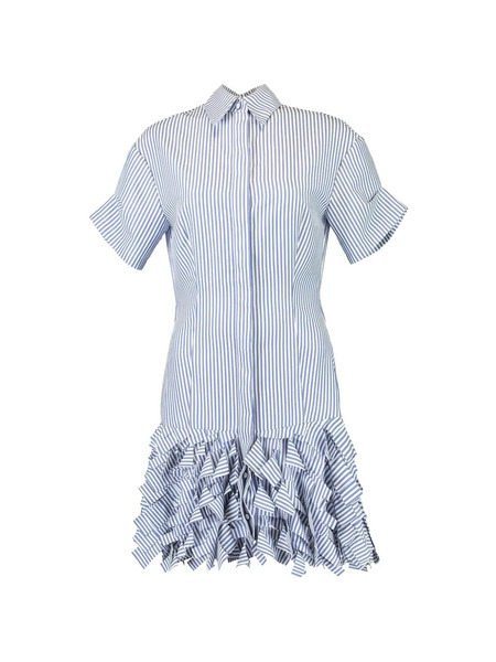  Alexis Ema Ruffled Striped Mini Dress - Blue 