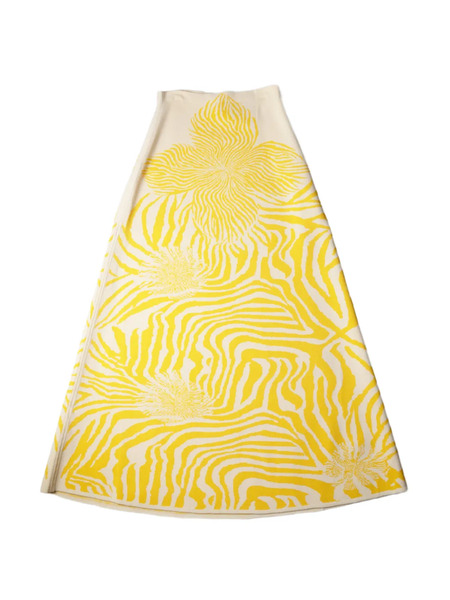  Alexis Jazlyn Patterned Midi Skirt - Yellow 