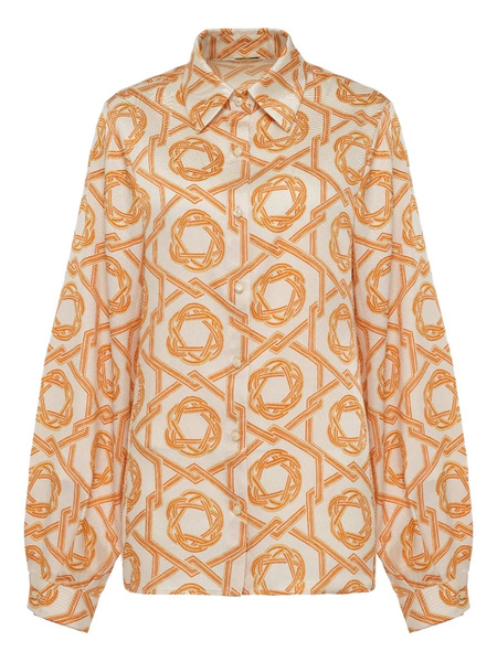  Alexis Maraville Geometric-print Blouse - Orange 