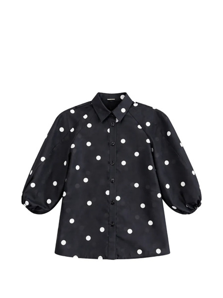  Alexis Polka-dot Buttoned Shirt - Black 