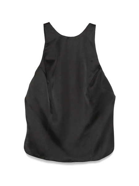  Alfie Backless Button Top - Black 
