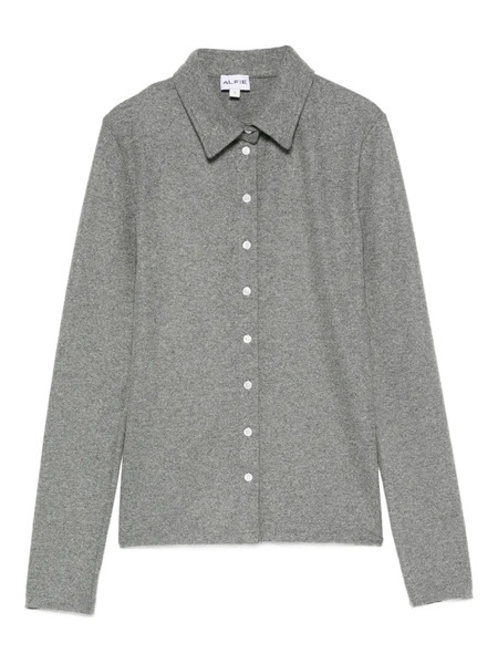  Alfie Fine-knit Button-up Shirt - Grey 