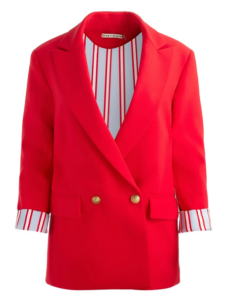  Alice + Olivia Arias Double-breasted Blazer - Red 