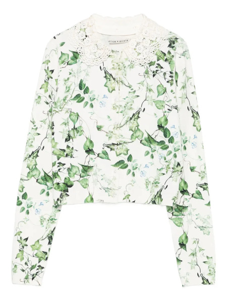  Alice + Olivia Carson Lace-collar Cardigan - Neutrals 