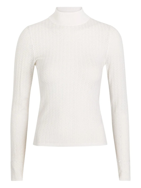  Alice + Olivia Chevron-design Long-sleeve Top - White 