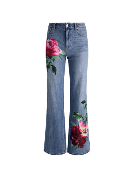  Alice + Olivia Chic Floral Full-length Jeans - Blue 
