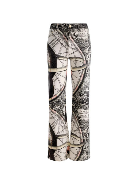  Alice + Olivia Chic Printed Full-length Jeans - White 