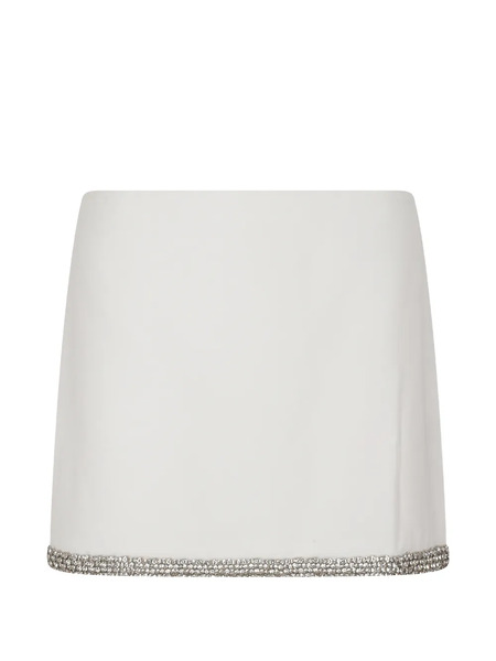  Alice + Olivia Embellished Mini Skirt - White 