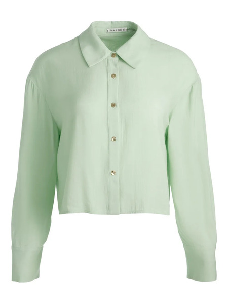  Alice + Olivia Finely Button-down Shirt - Green 