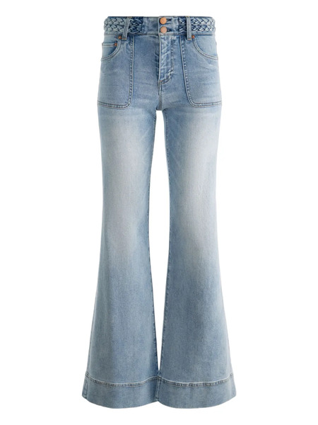  Alice + Olivia Juno Braided Jeans - Blue 