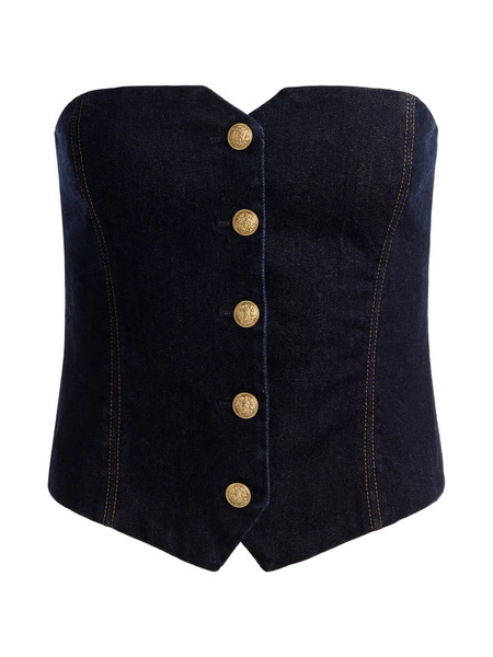  Alice + Olivia Kelcey Strapless Vest - Blue 
