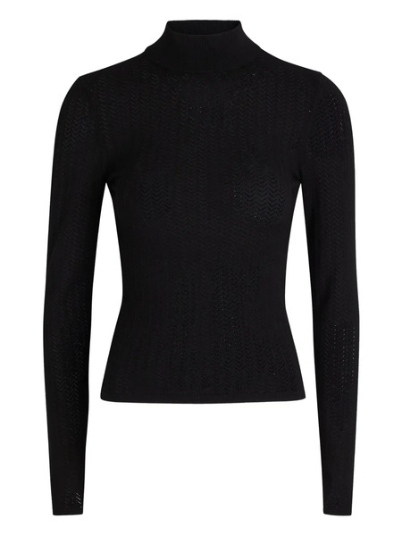  Alice + Olivia Long-sleeve Roll-neck Top - Black 