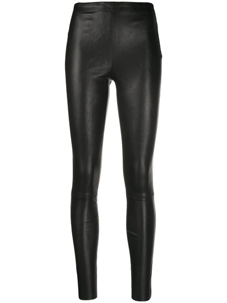  Alice + Olivia Maddox Leather Leggings - Black 