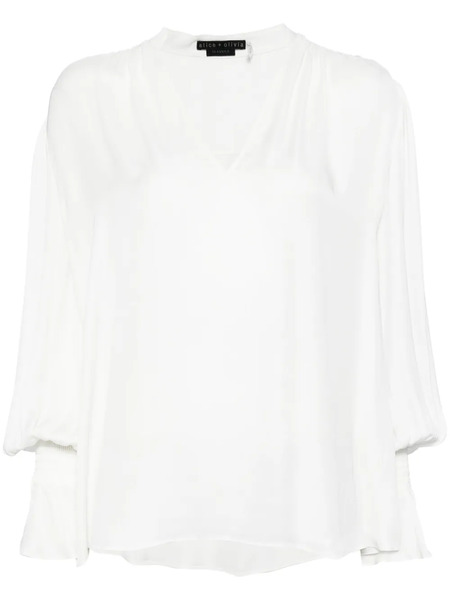  Alice + Olivia Onica Long-sleeved Blouse - White 