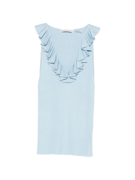  Alice + Olivia Ruffled Tank Top - Blue 