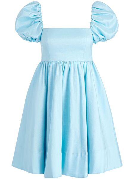  Alice + Olivia Sharilyn Puff-sleeves Minidress - Blue 