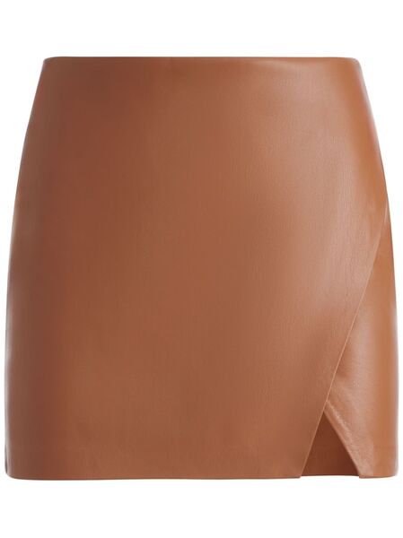  Alice + Olivia Siobhan Wrap Mini Skirt - Brown 