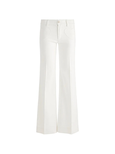  Alice + Olivia Slay Heart Pocket Front Wide-leg Jeans - Neutrals 