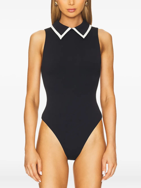  Alice + Olivia Sleeveless Collar Bodysuit - Black 