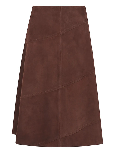  Alice + Olivia Sosie Suede Skirt - Brown 
