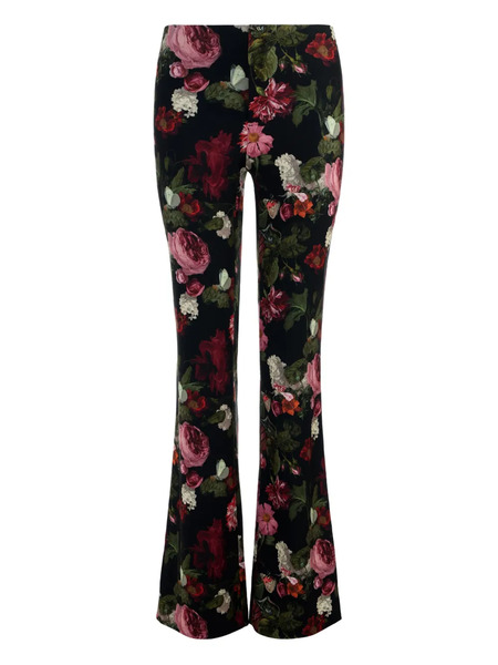  Alice + Olivia Teeny Floral Bootcut Trousers - Black 