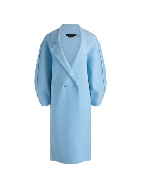  Alice + Olivia Waverly Cocoon Double-breasted Coat - Blue 