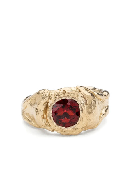  Alice Waese 14k Yellow Gold Garnet Ring 