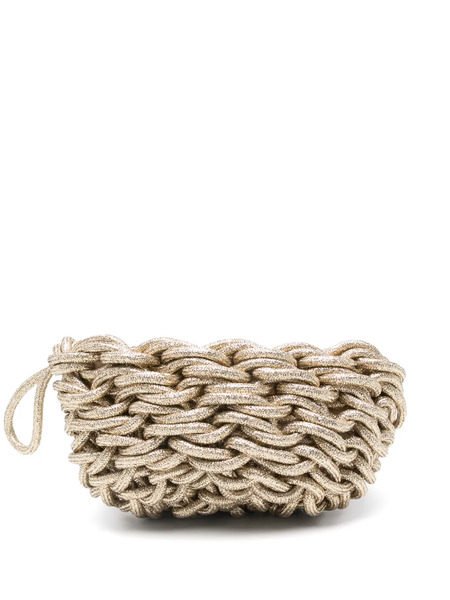  Alienina Lina Woven Clutch Bag - Gold 