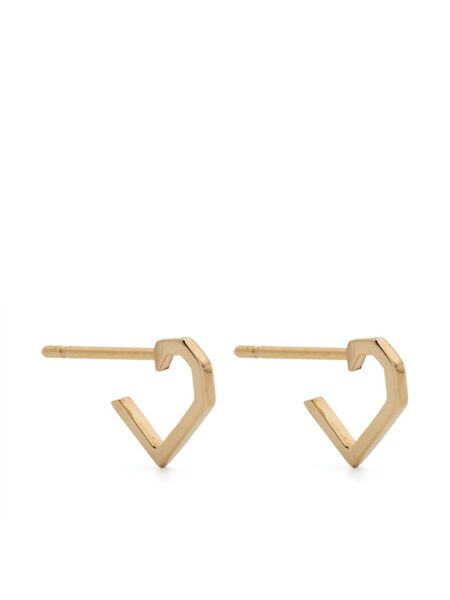  Aliita 18k Yellow Gold Corazon Stud Earrings 