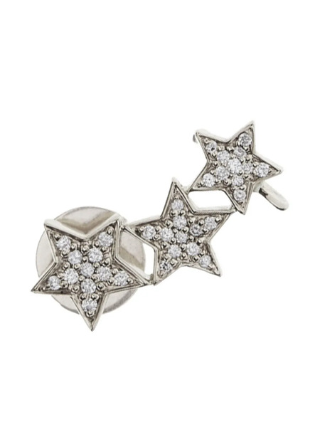 Alinka 18k White Gold Tripple Star Diamond Earring - Silver 