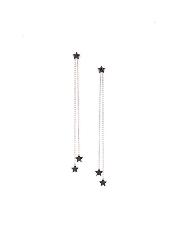  Alinka 18kt Gold And Diamond Stasia Chain Drop Earrings - Metallic 