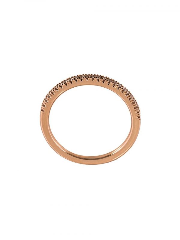  Alinka 18 Kt Rose Gold Diamond Pave Ring - Metallic 