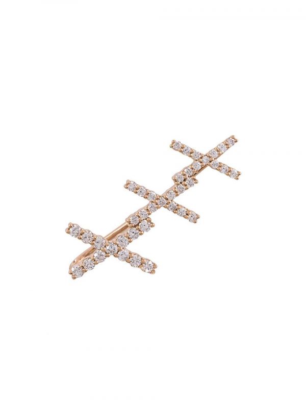  Alinka 18kt Rose Gold Katia Diamond Left Ear Cuff - Metallic 