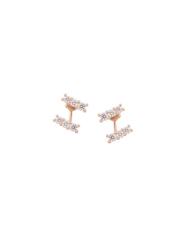  Alinka 18kt Rose Gold Lara Diamond Earrings - Metallic 