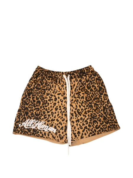  All Human Leopard-patterned Shorts - Neutrals 