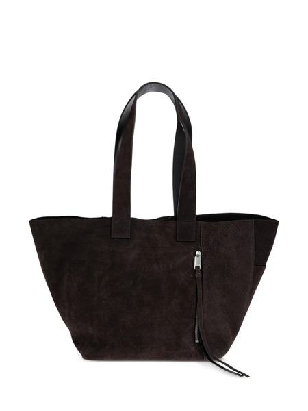  Allsaints Alba Zip Leather Tote Bag - Brown 