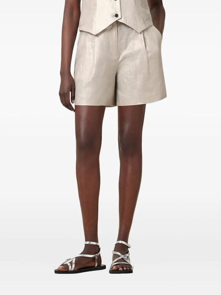  Allsaints Averie Linen Shorts - Silver 