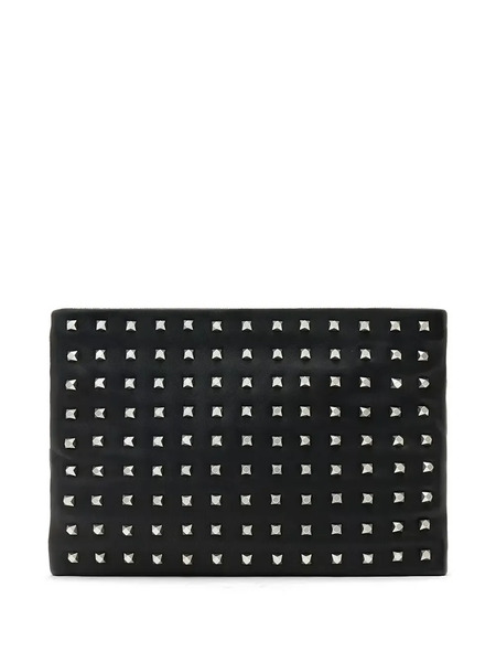  Allsaints Bettina Studded Zip Clutch Bag - Black 