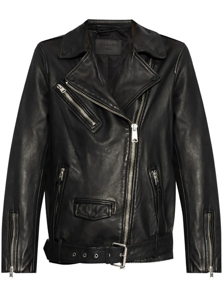  Allsaints Billie Leather Biker Jacket - Black 