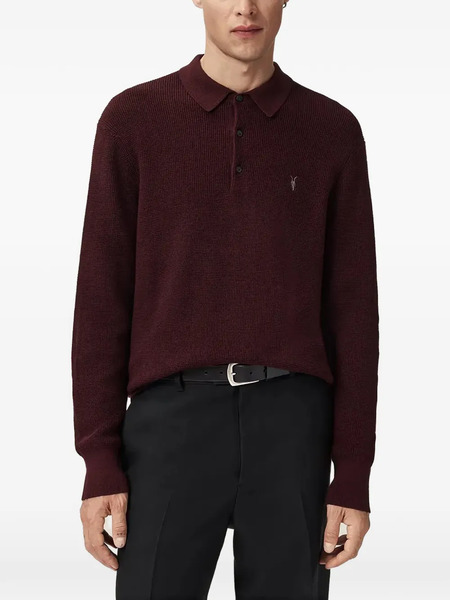  Allsaints Button Polo Knitwear - Red 