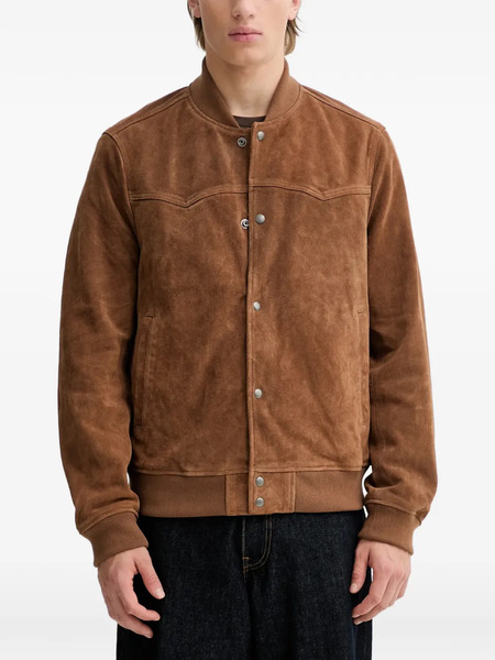  Allsaints Buttoned Leather Jacket - Brown 